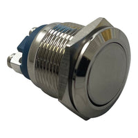 Stainless Steel Ignition Starter Momentary Push On Button Switch - 19 MM 12V