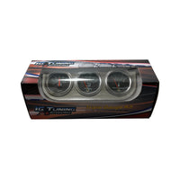Chrome 2" Triple Gauge Set - Water Oil Pressure PSI & Ammeter Voltage