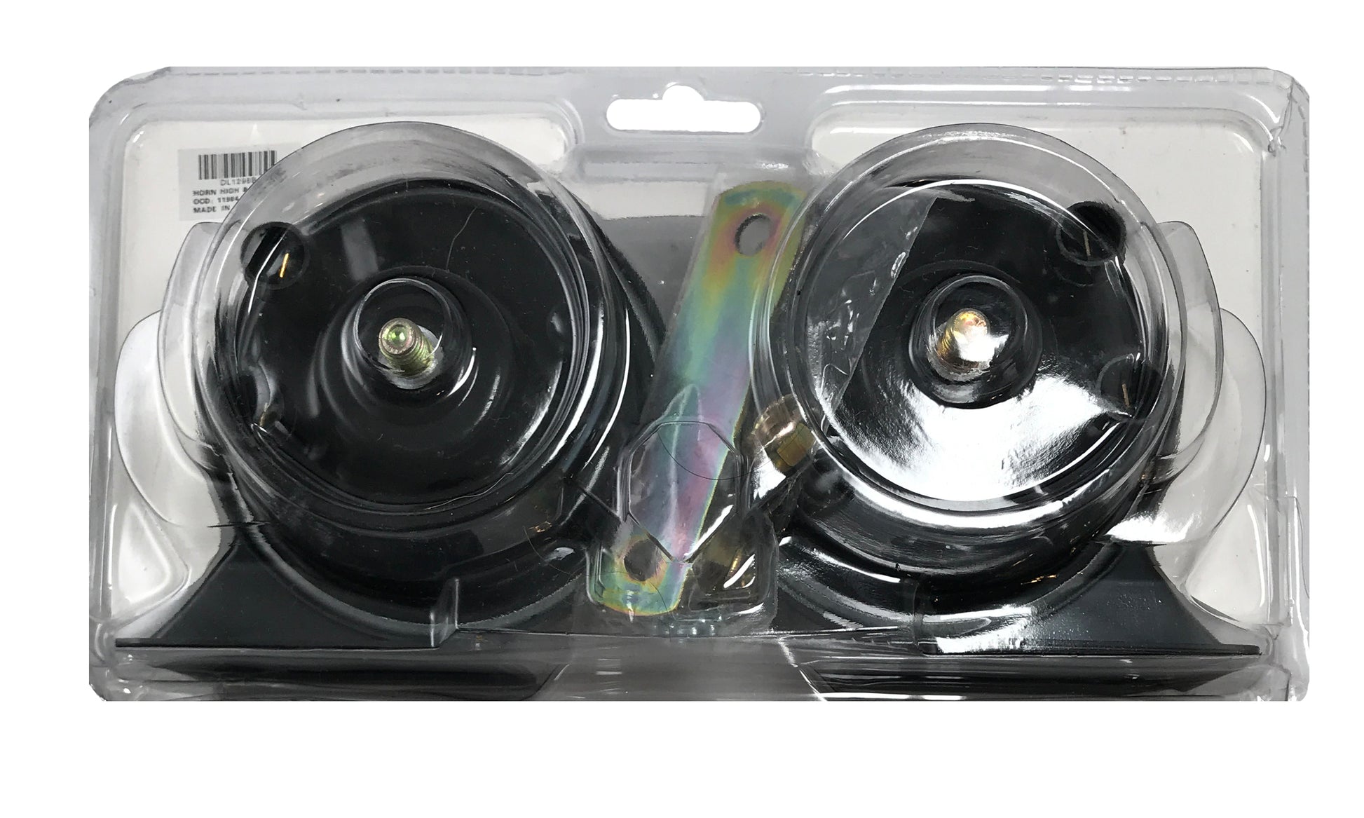 Harfon Universal Loud 12V Black Snail Electric Air Horn Set Kit High 510 Hz Low 410 Hz 115 Db