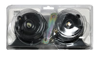 Harfon Universal Loud 12V Black Snail Electric Air Horn Set Kit High 510 Hz Low 410 Hz 115 Db
