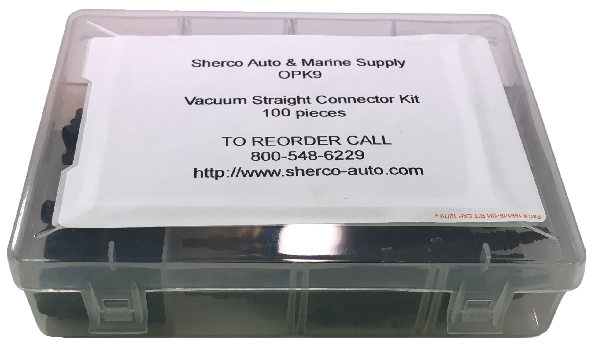 100 Piece Straight Vacuum Connector Assortment Kit