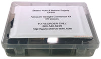 100 Piece Straight Vacuum Connector Assortment Kit