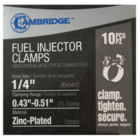 Fuel Injection Hose Clamps Solid Band 1/4 Inch - 100 per box