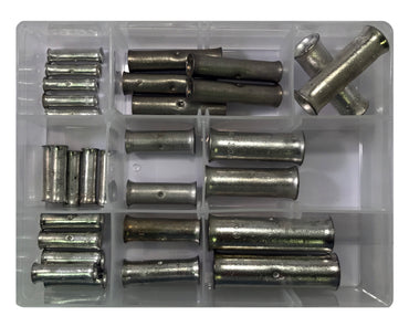 30 Piece Large Gauge 8-4/0 Tinned Copper Butt Splice Assortment