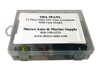 21 Piece Mini ANL Fuse Assortment With Fuse Holder