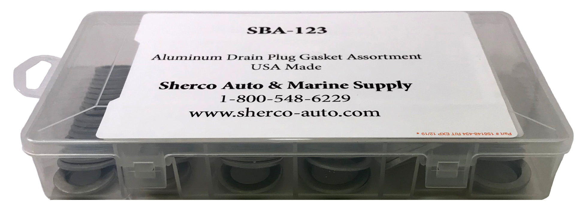 120 Piece Aluminum Oil Drain Plug Gasket Assortment Washer Kit - 12 Sizes
