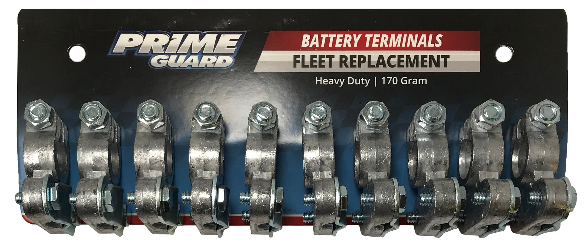 Heavy-Duty Top Post Battery Terminals Fits 1-4/0 GA - Card of 10