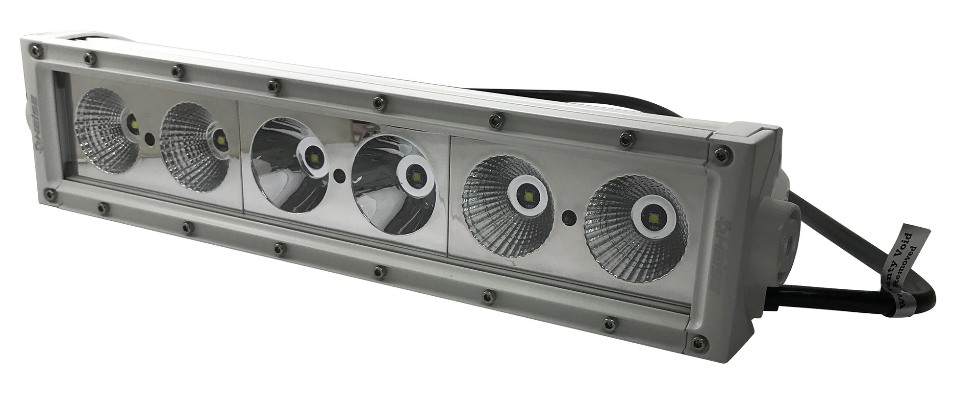 Heise 14" White Single Row LED Marine Light Bar