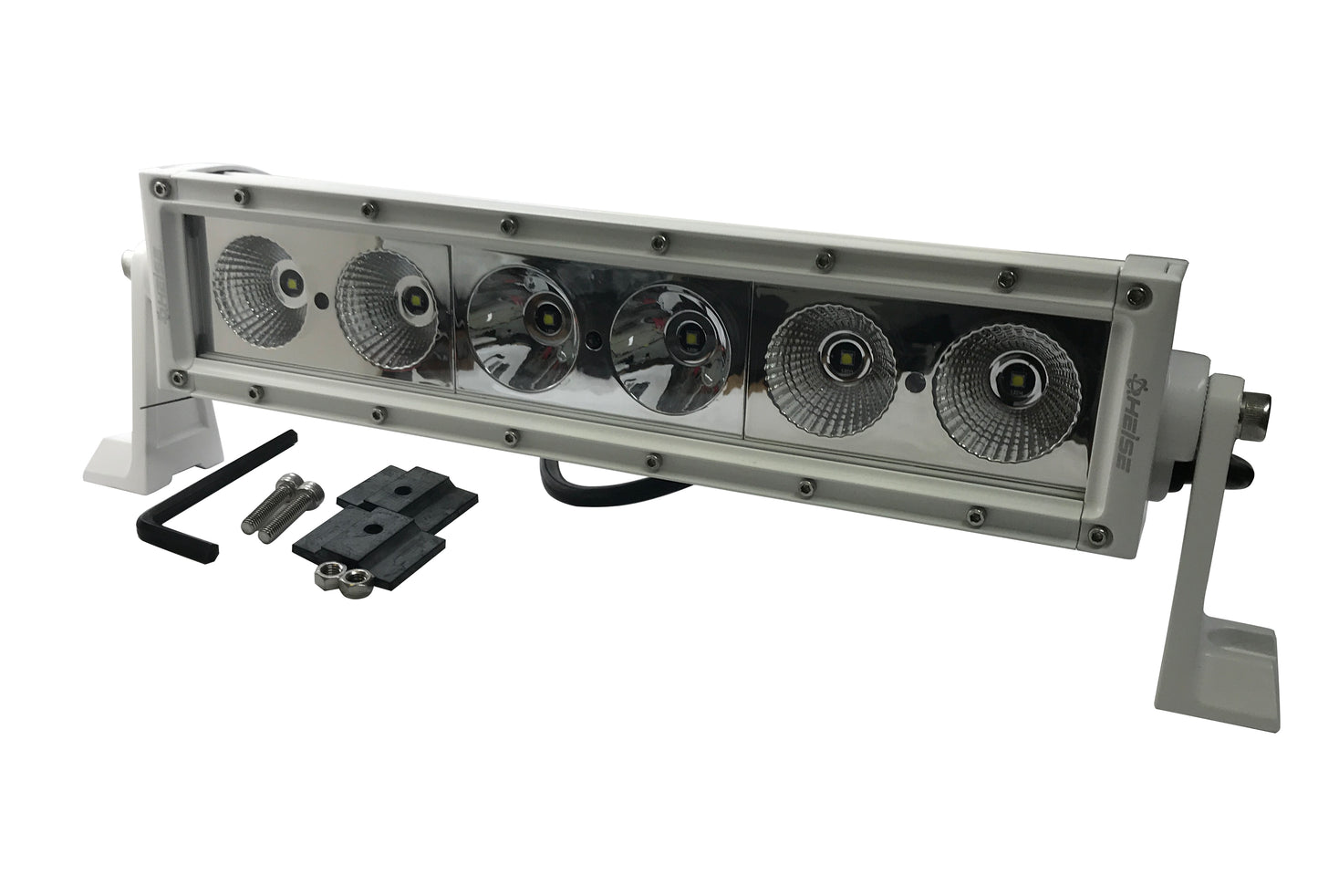 Heise 14" White Single Row LED Marine Light Bar