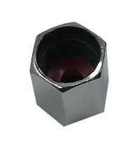 100 Pack Chromed Plastic Sealing Tire Valve Cap For TPMS Application W/ Green Nitro N2 ID Tip