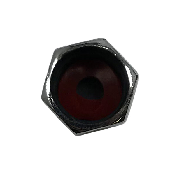 100 Pack Chromed Plastic Sealing Tire Valve Cap For TPMS Application W/ Green Nitro N2 ID Tip