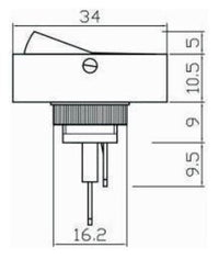 Non-Illuminated Rocker Switch ON / OFF SPST - 16 Amps @ 12 Volt