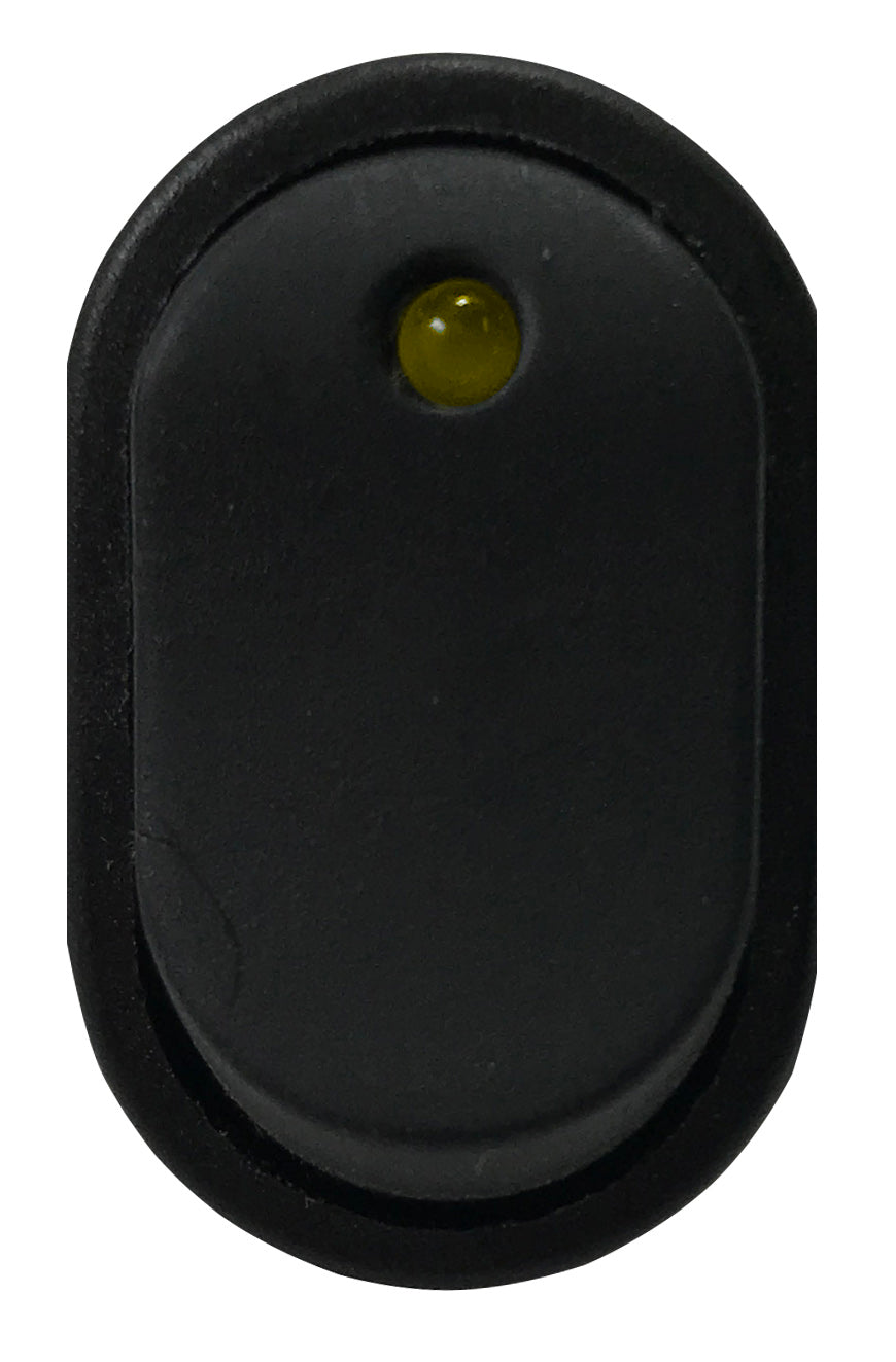 Amber LED Illuminated Rocker Switch ON / OFF SPST - 16 Amps @ 12 Volt