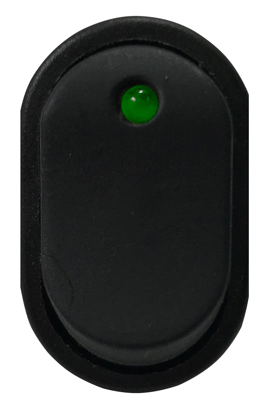 Green LED Illuminated Rocker Switch ON / OFF SPST - 16 Amps @ 12 Volt