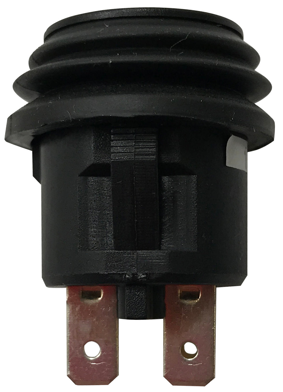 Green LED Round Push On Off Switch With Splash Proof Seal - 10A @ 12V