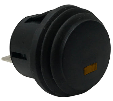 Amber LED Round Push On Off Switch With Splash Proof Seal - 10A @ 12V