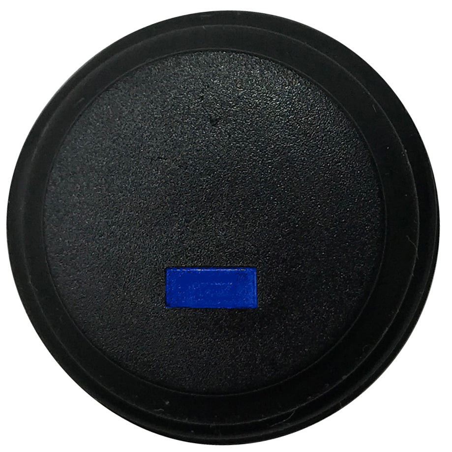 Blue LED Round Push On Off Switch With Splash Proof Seal - 10A @ 12V
