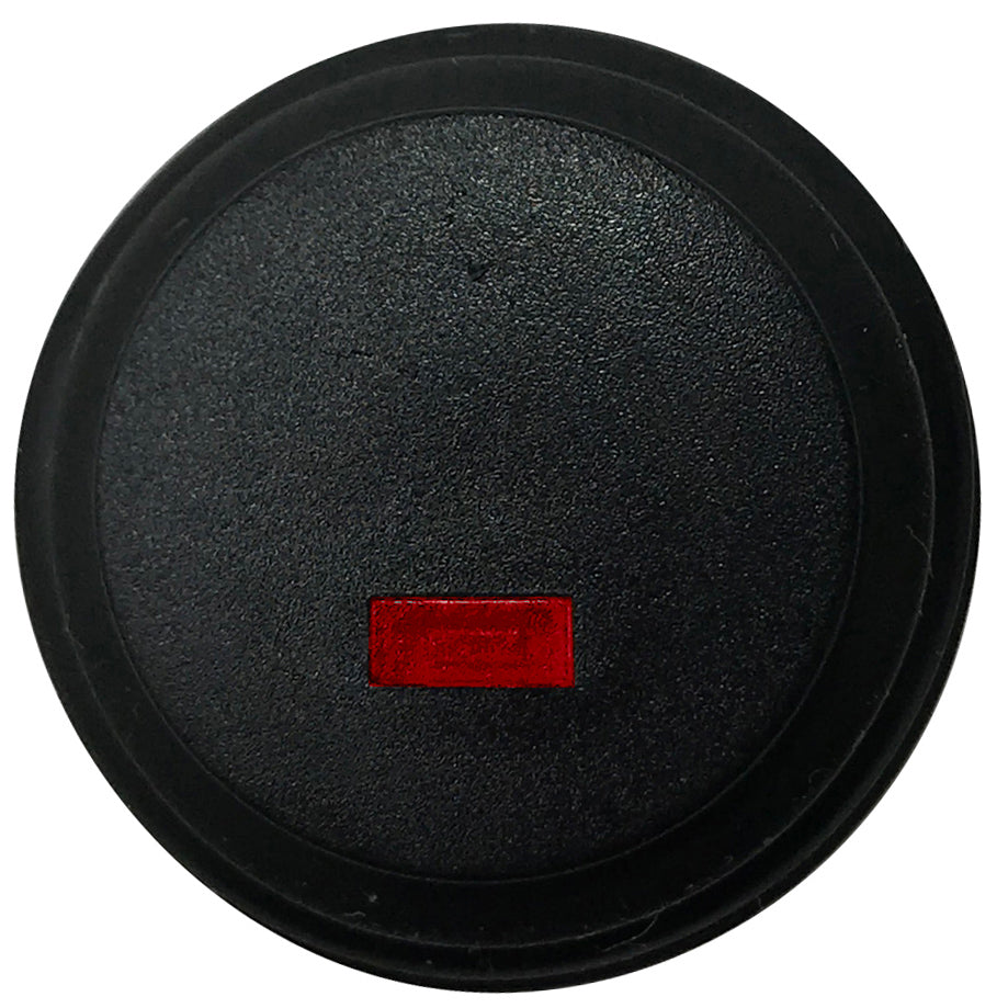 Red LED Round Push On Off Switch With Splash Proof Seal - 10A @ 12V