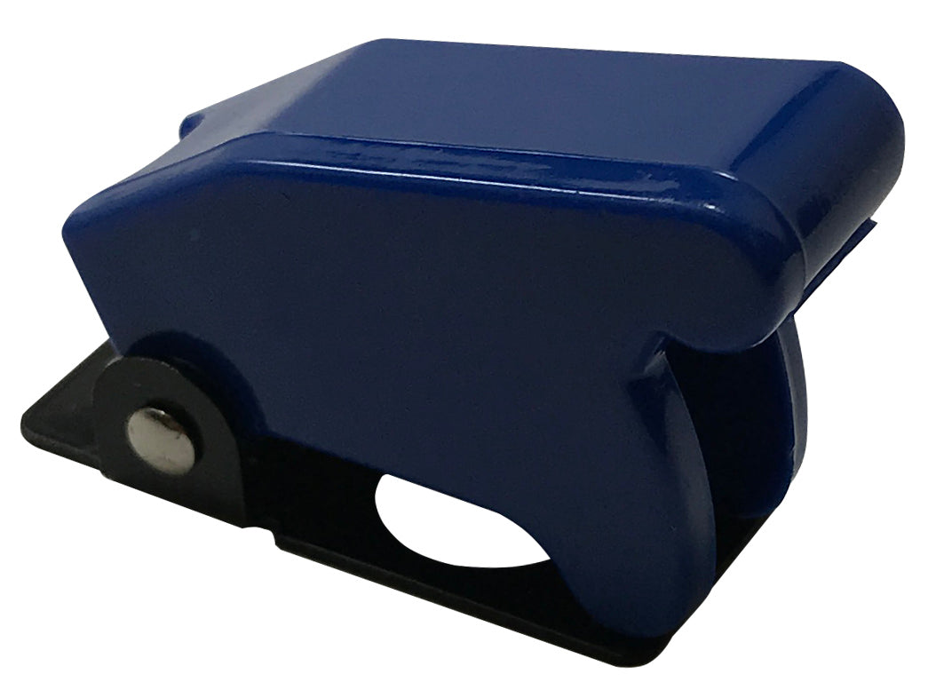 Blue Flip Up Toggle Switch Guard Safety Cover - Aircraft Style