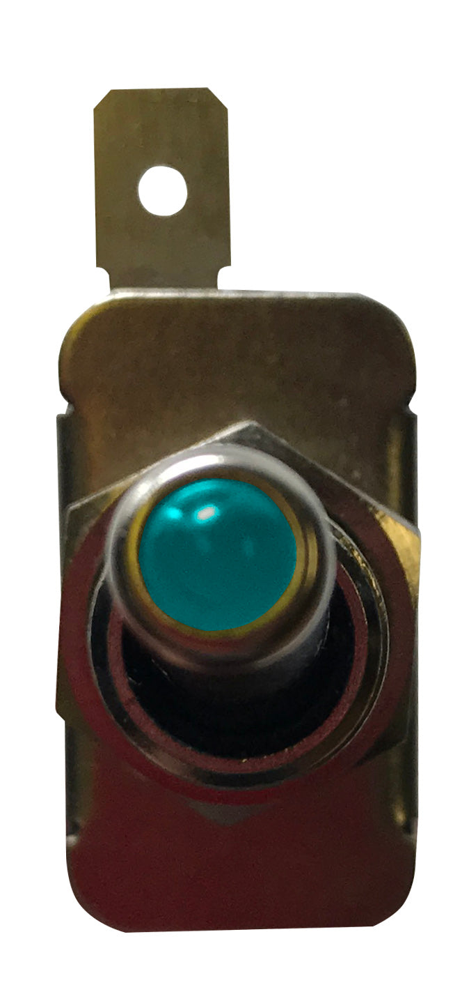 Blue Heavy Duty LED Illuminated ON / OFF Metal Toggle Switch SPST - 20 Amps @ 12 Volts