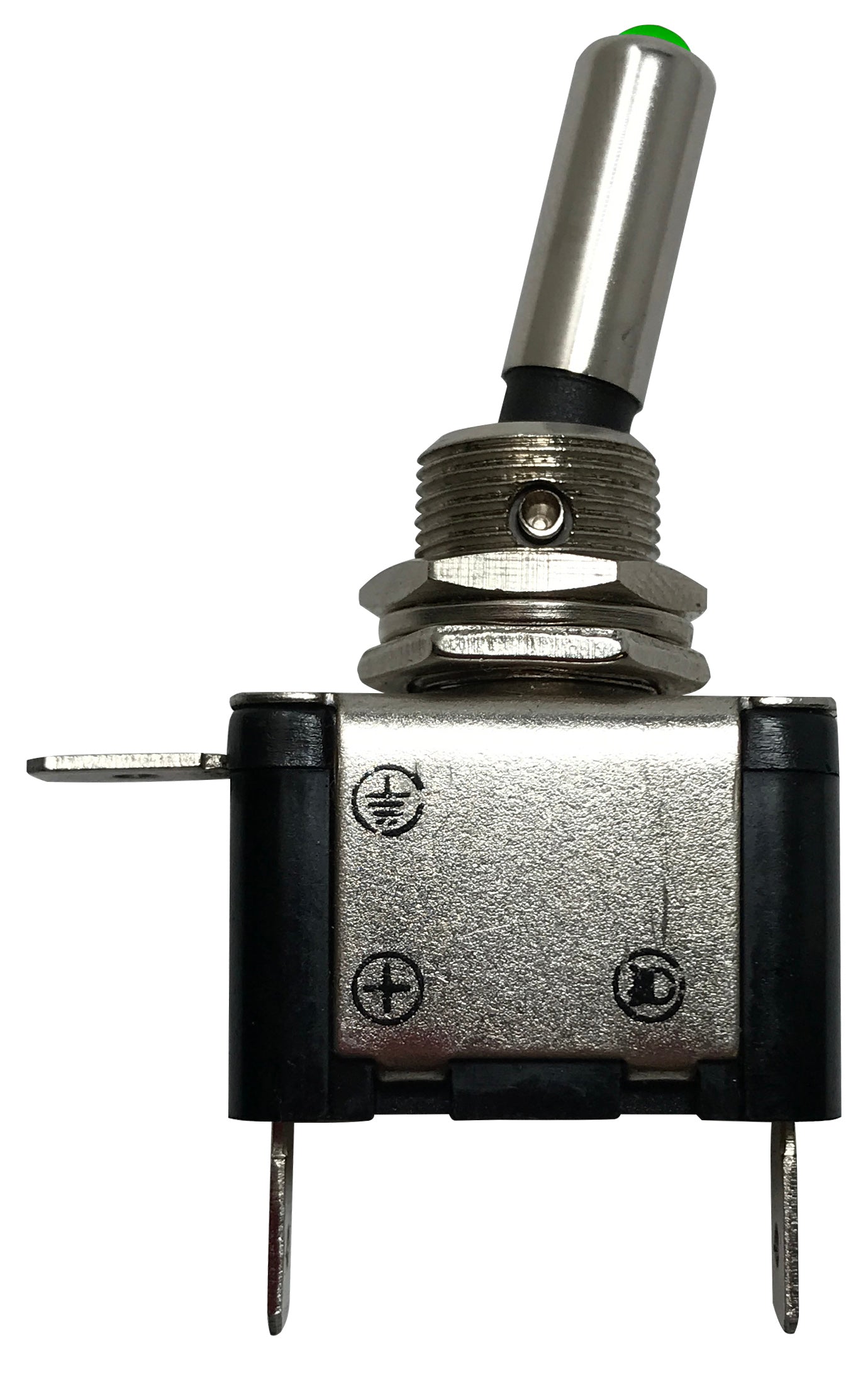 Green Heavy Duty LED Illuminated ON / OFF Metal Toggle Switch SPST - 2 ...