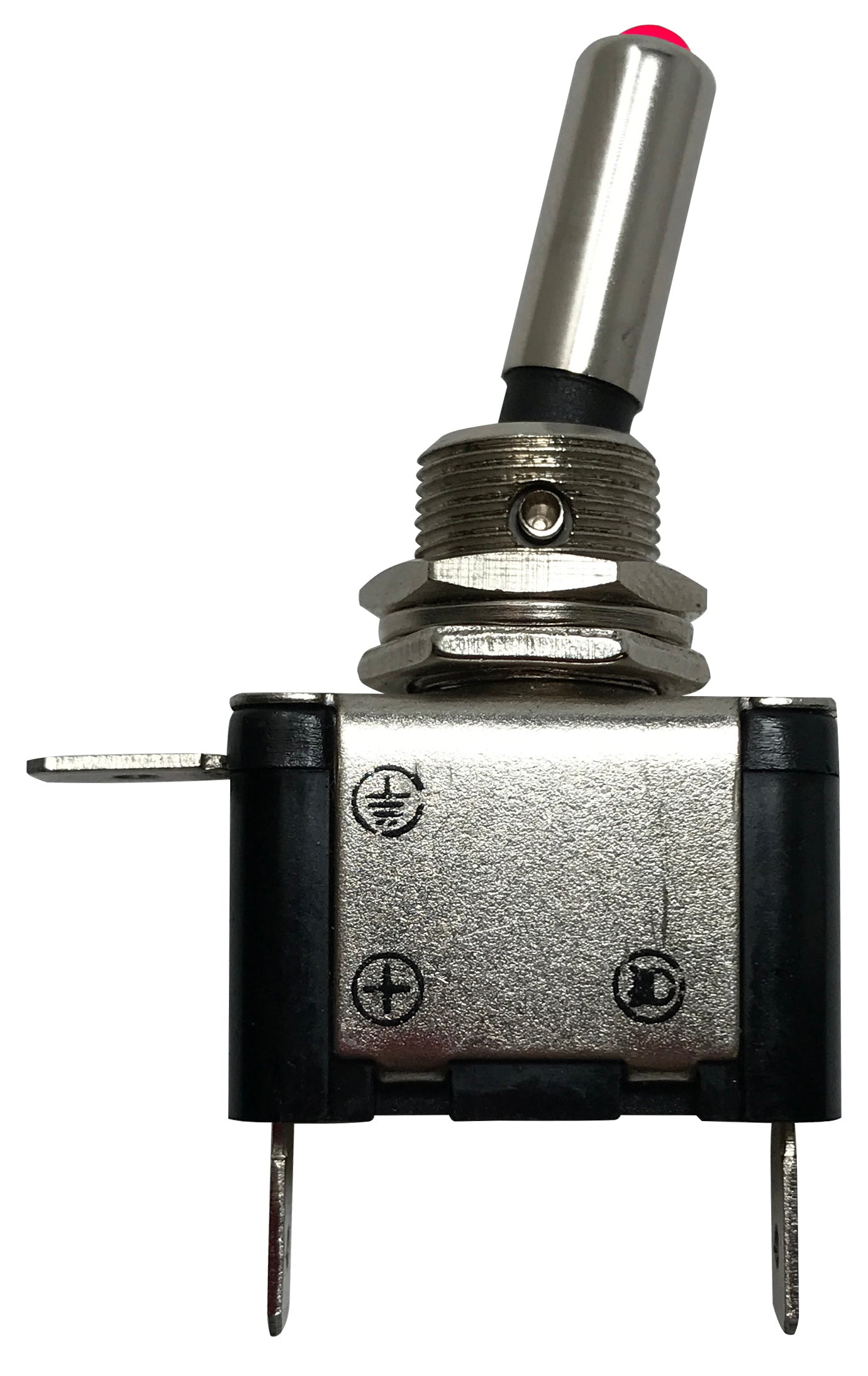 Red Heavy Duty LED Illuminated ON / OFF Metal Toggle Switch SPST - 20 Amps @ 12 Volts