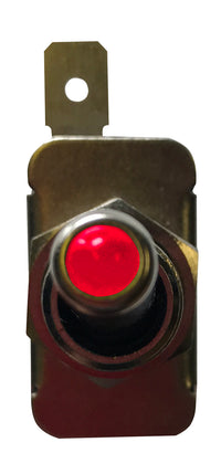Red Heavy Duty LED Illuminated ON / OFF Metal Toggle Switch SPST - 20 Amps @ 12 Volts