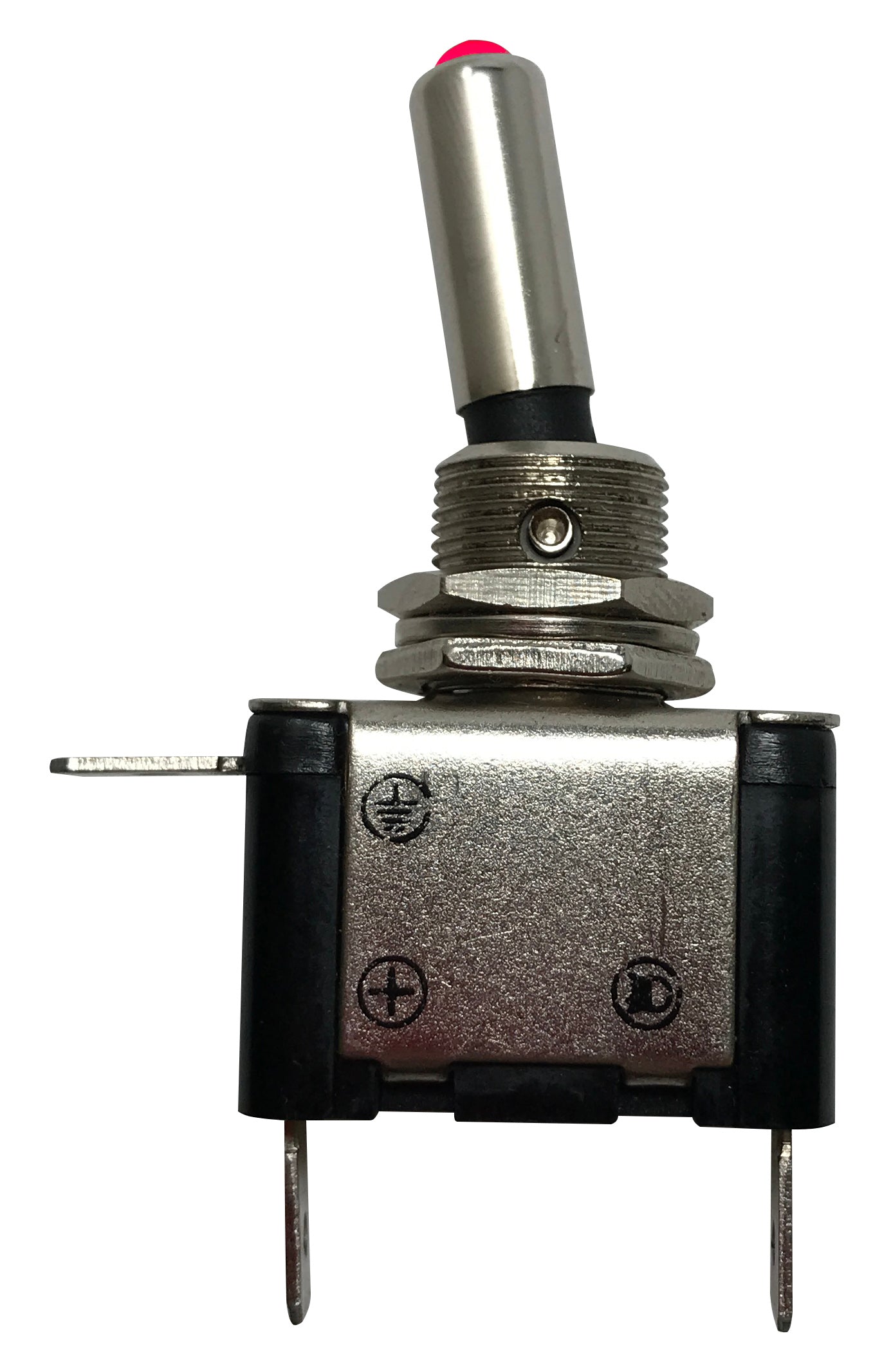Red Heavy Duty LED Illuminated ON / OFF Metal Toggle Switch SPST - 20 Amps @ 12 Volts