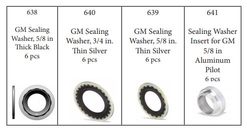 24 Piece Top 3 GM Sealing Washer Assortment