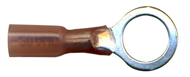 Heat Shrink & Crimp Red Ring Terminal 22-18 Gauge 5/16 Stud - 10 Pack
