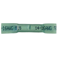 Heat Shrink & Crimp Blue Butt Connector 16-14 Gauge - 100 Pack