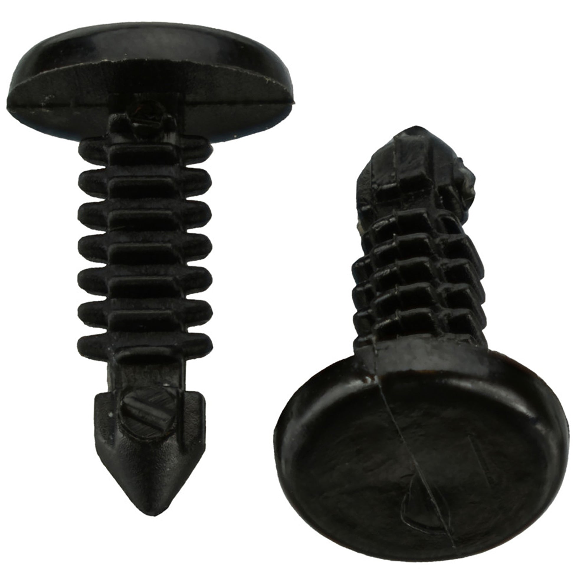 Black Nylon Dash Panel Clip Retainers - 3/16" Hole - 21/32" Stem - 7/16" Head - 50 Pack