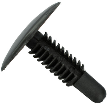 Black Nylon Trim Panel Clip Retainers - 1/4" Hole - 1 3/32" Stem - 1" Head - 50 Pack