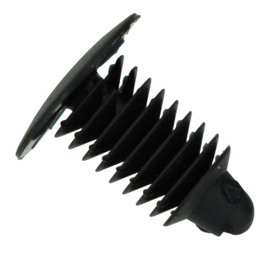 Black Nylon Weatherstrip Clip Retainers - 13/64" Hole - 11.5 MM Stem - 10 MM Head - 50 Pack