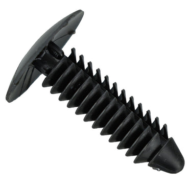 Black Nylon Engine Splash Shield Clip Retainers - 1/4" Hole - 1 1/16" Stem - 50 Pack