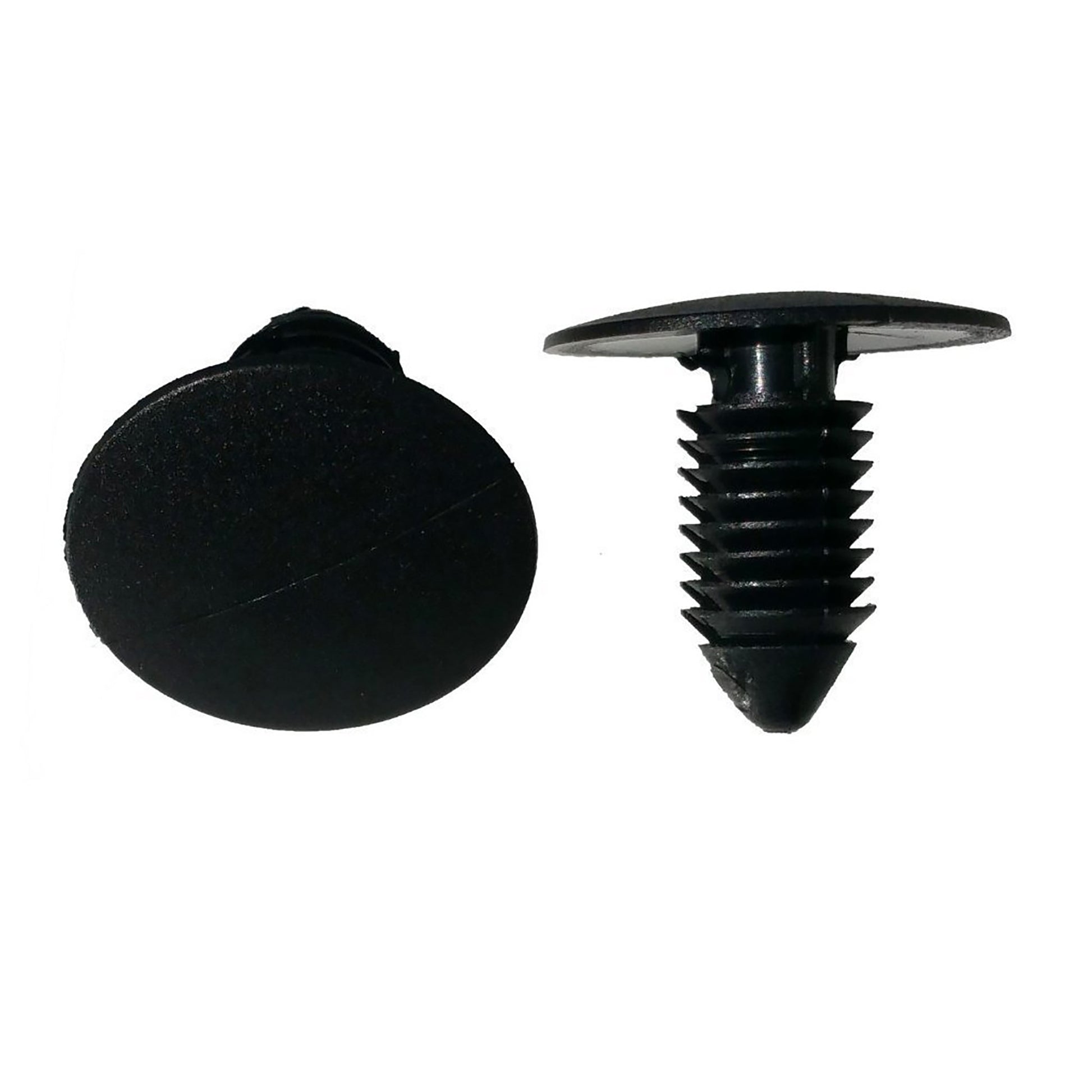 Black Nylon Radiator Apron Panel Clip Retainer - 3/8" Hole 27/32" Stem 1" Head - 25 Pack