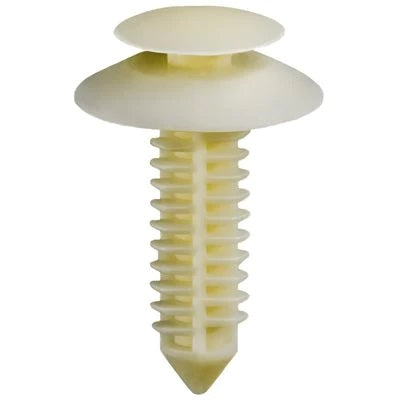 Natural Nylon Door Trim Panel Clip Retainer - 8 MM Hole 1" Stem 1/2" Head - 50 Pack