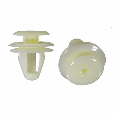 Natural Nylon Door Trim Panel & Garnish Clip Retainer - 9 MM Hole 11 MM Stem - 25 Pack