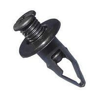 Black Nylon Bumper Fascia Phillips Screw Push Retainer 25/64" Hole 28 MM Stem - 10 Pack