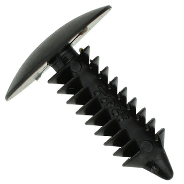 Black Nylon Shield Clip Retainers - 7/32" Hole - 3/4" Stem - 21/32" Head - 50 Pack