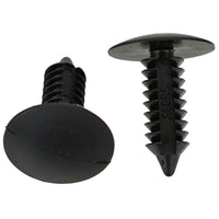 Black Nylon Shield Clip Retainers - 7/32" Hole - 3/4" Stem - 21/32" Head - 50 Pack