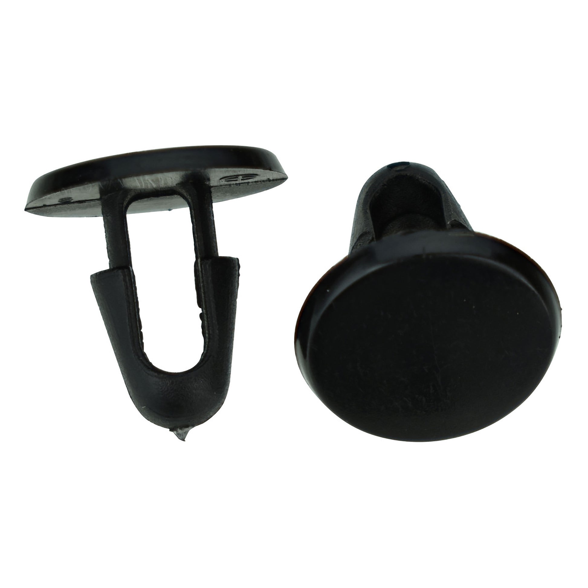 Black Nylon Hood Seal Retainer Clips - 13/64" Hole - 11 MM Stem - 13 MM Head - 50 Pack