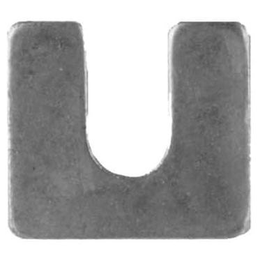 Zinc Plated Steel Body Shims - 1/8" Thick - 3/8" Slot - 1 1/4" x 1 1/8" O.D. - 100 Pack