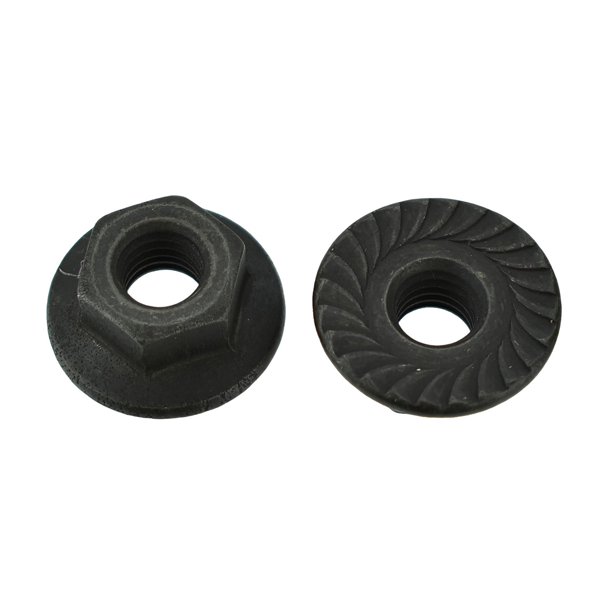 Black Metric Hex Flange Nuts - 6 - 1.0 MM Screw Size - 10 MM Hex - 16 MM O. D. - 100 Pack