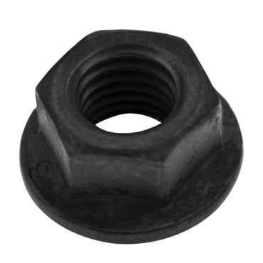 Black Hex Flange Nuts - 10-1.5 MM Screw Size - 15 MM Hex - 21 MM O.D. Flange - 25 Pack