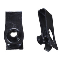 Black Long Extruded "U" Nuts - 6-1.0 MM Screw Size - 1 MM - 2.5 MM Panel - 25 Pack