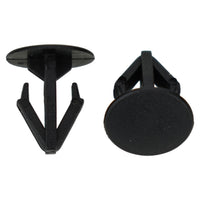 Black Nylon Hood Moulding Retainer Clips - 15/64" Hole - 10 MM Stem - 10 MM Head - 25 Pack
