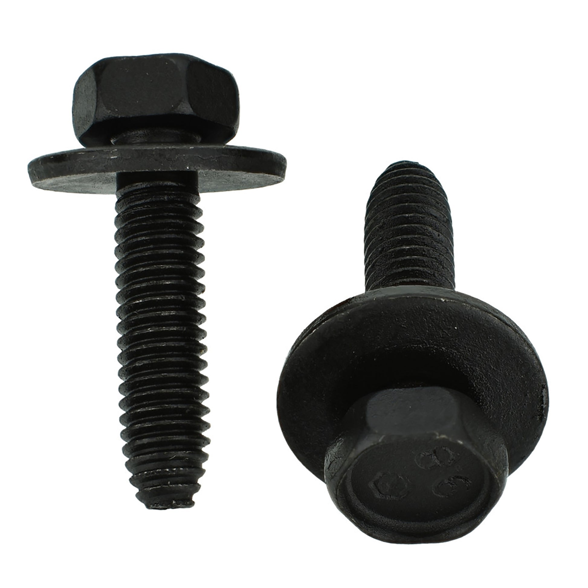 Black Hex Metric Body Bolts Retainer - 6-1.00 x 25 MM 17 MM O.D. - 50 Pack