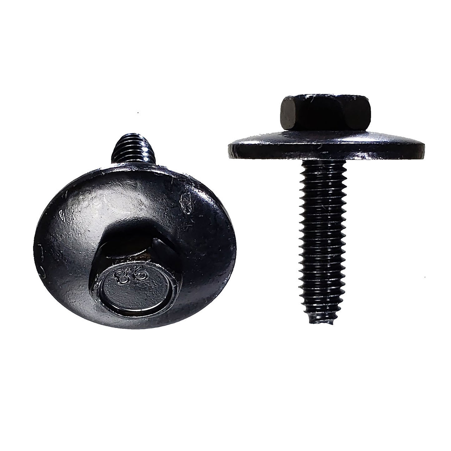 Black Hex Metric Body Bolts Retainer - 6-1.00 x 25 MM 24 MM O.D. - 50 Pack