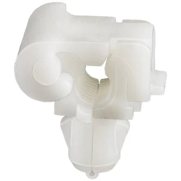 White Nylon Fold Over Door Lock Rod Clips Retainer - #10-24 Rod 8 MM Hole - 10 Pack